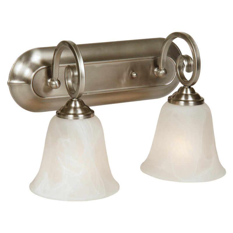 Éclairage pour meuble-lavabo 2 lumières Jeppesen, Nickel brossé