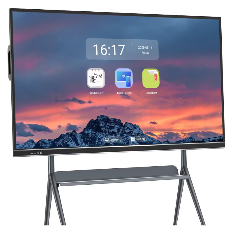 JYXCN Smart Board 86 Inch Interactive All-in-One Touch Screen with Dual System, Cloud Sharing Simplifies Workflow, Perfect for Classroom Activities, Office(Include Wall Mount)