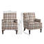 Fauteuil d'appoint rembourré classique avec garniture cloutée-2071715588