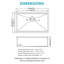 Évier de cuisine durable en acier inoxydable encastrable 30 x 19 x 10 po Durable