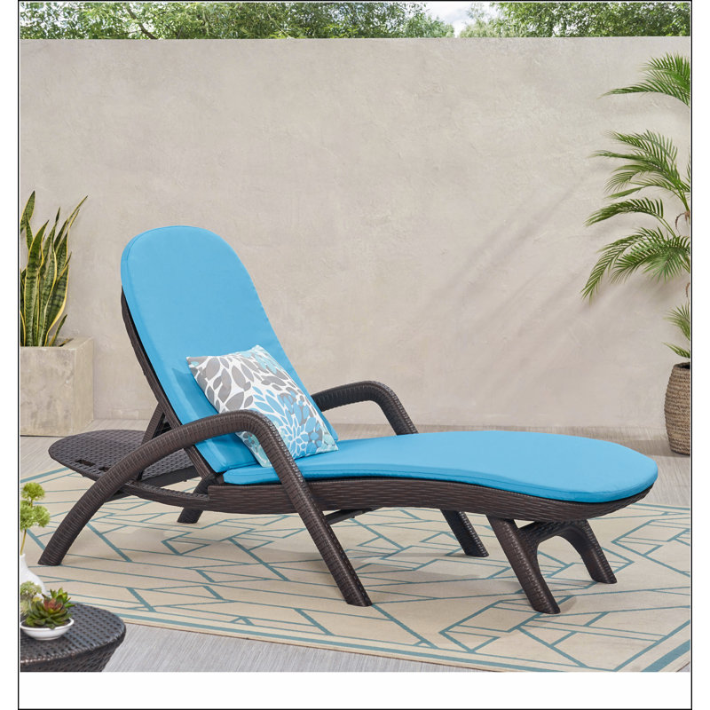 MIKAEL CHAISE LOUNGE WITH CUSHION, Blue