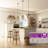 Inlight 8" Modern Farmhouse 1-Light Pendant for Kitchen Island, Open Cage Design, IN-0336-1-WD