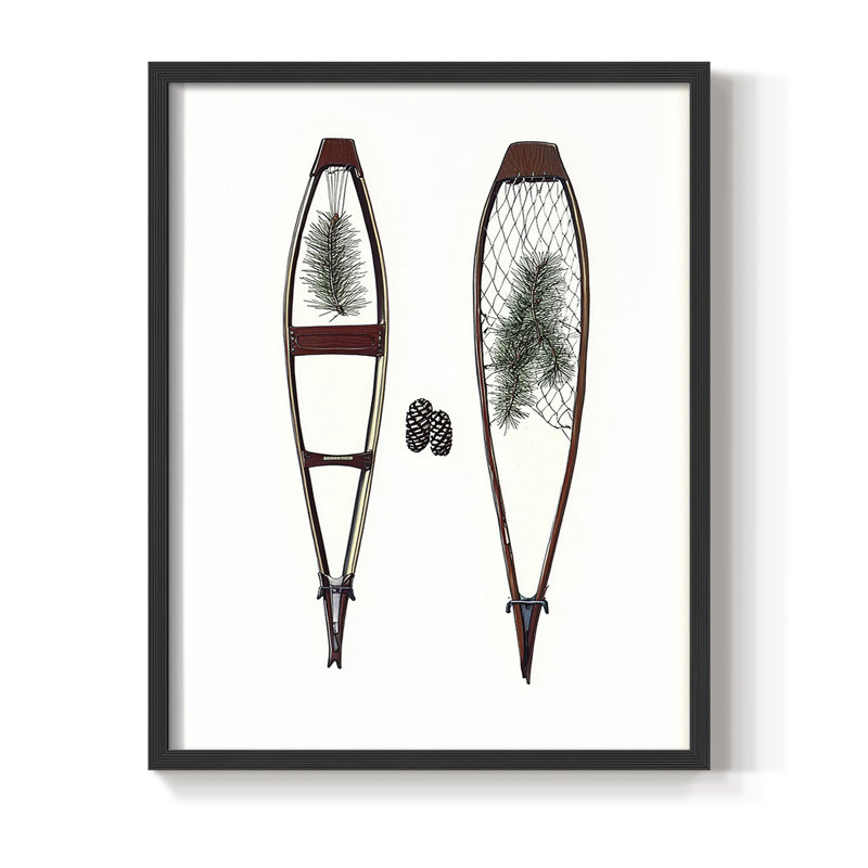Reproduction encadrée - bois massif, Black, H 15 po x l 12 po