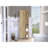 Mirror Linen Cabinet, Four Interior  Shelves, Five External Shelves -Light Oak-1980746072