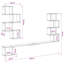  Wall-Mounted TV Shelf with Shelf with Storage Engineered Wood Shelves