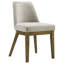 Ensemble de 2 chaises d'appoint rembourrées brun clair clair