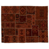 Flatweave flatweave New Zealand Wool Red Area Rug