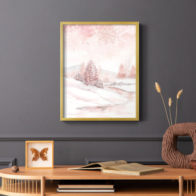 Blush Winter Framed Print - Solid Wood, 28" H x 22" W