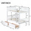 Convertible Bunk Bed with Detachable Design 2 Storage Drawers and Safety Features for Modern Bedrooms-1267952864-1267952866
