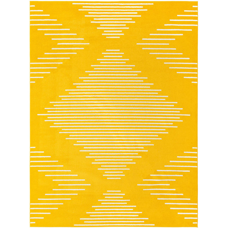 Geometric Indoor Rug, Rectangle 9'10" x 13'