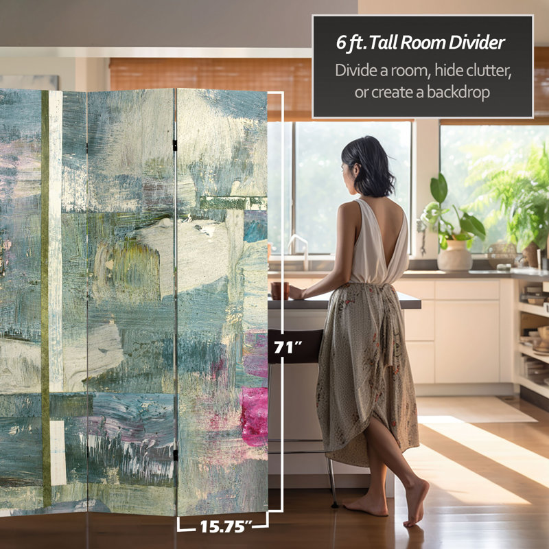Sydney Abstract Arts Folding Screen, Mineral Smoke