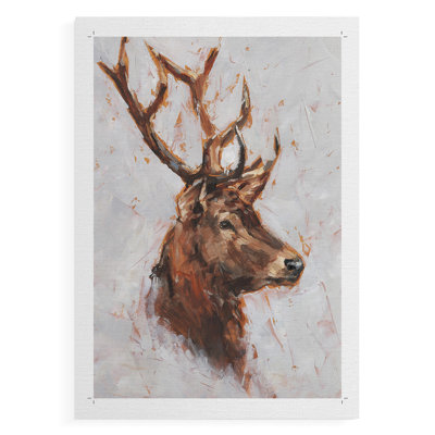 Stag Study II -Canvas Print Only - NOT FRAMED