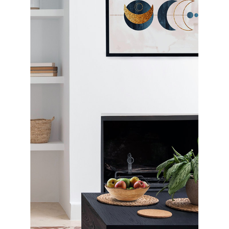 Bol décoratif naturel Hise, H 3,25 po x l 8 po x P 8 po