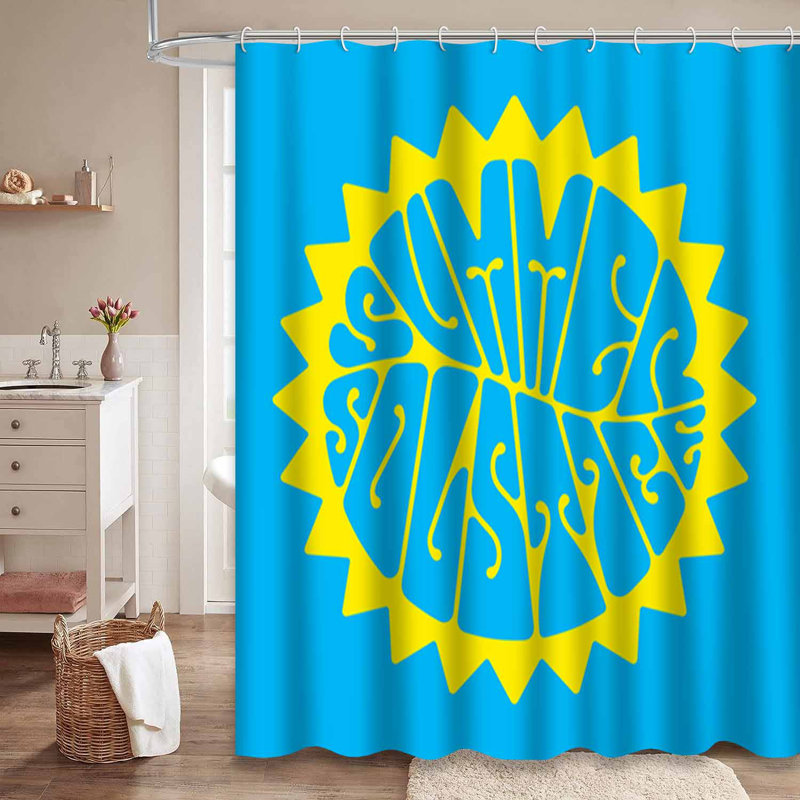 Rideau de douche imperméable à l'eau avec 12 crochets, L 72 po x l 72 po