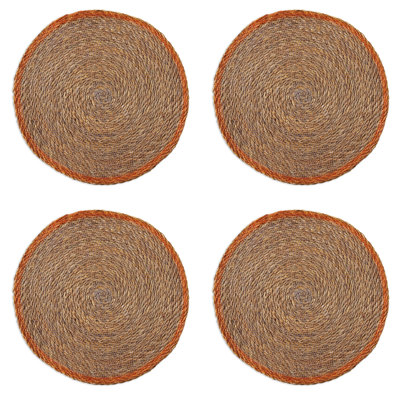 Ensemble de 4 napperons Overstitch Seagrass