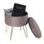 Berg 35Cm Velvet Round Storage Ottoman-696505660
