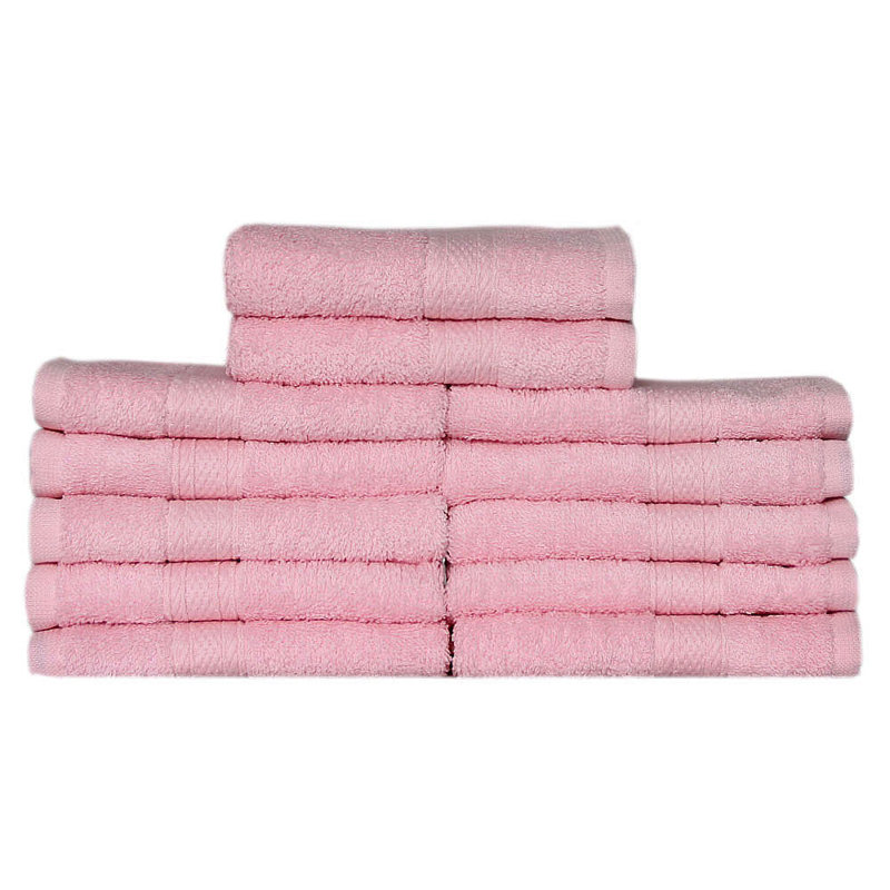 Cotton Midweight Washcloth, Pink