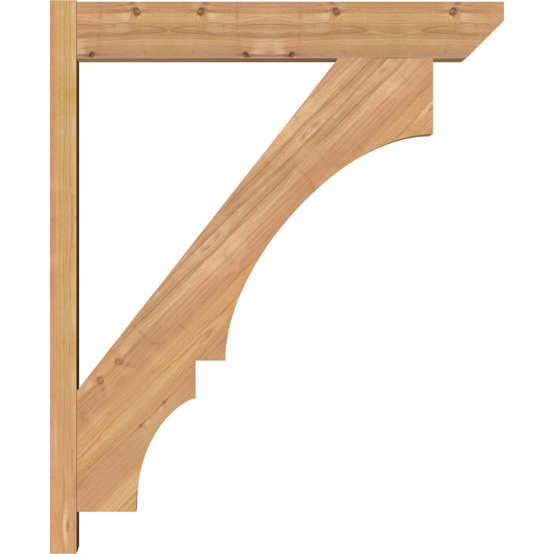 Persienne balboa à lattes en bois rustique, P 28 po x H 34 po, Cèdre rouge occidental l 7 1/2 po (lisse)