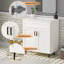 Meuble-lavabo 30 po avec lavabo, meuble-lavabo autoportant en bois avec 2 portes et pieds en métal, meuble-lavabo avec lavabo en céramique (peinture, 30)-219210946