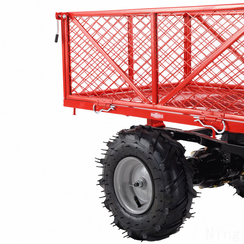 Chariot de brouette utilitaire électrique 48V28AH capacité de 500W 500Lb de transport de matériel 1000Lbs de remorquage