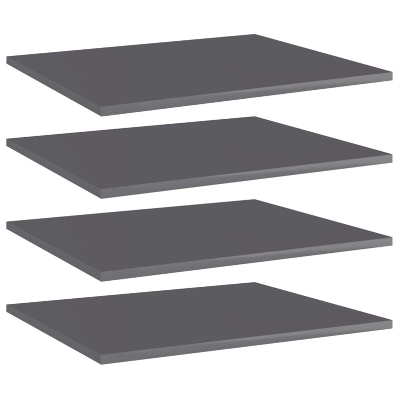 Tablettes flottantes étagères murales, H 0,6 po x l 23,6 po x P 19,7 po, Gris à haute brillance