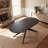 69.3" Oval Pedestal Dining Table With Metal Base-1805878431