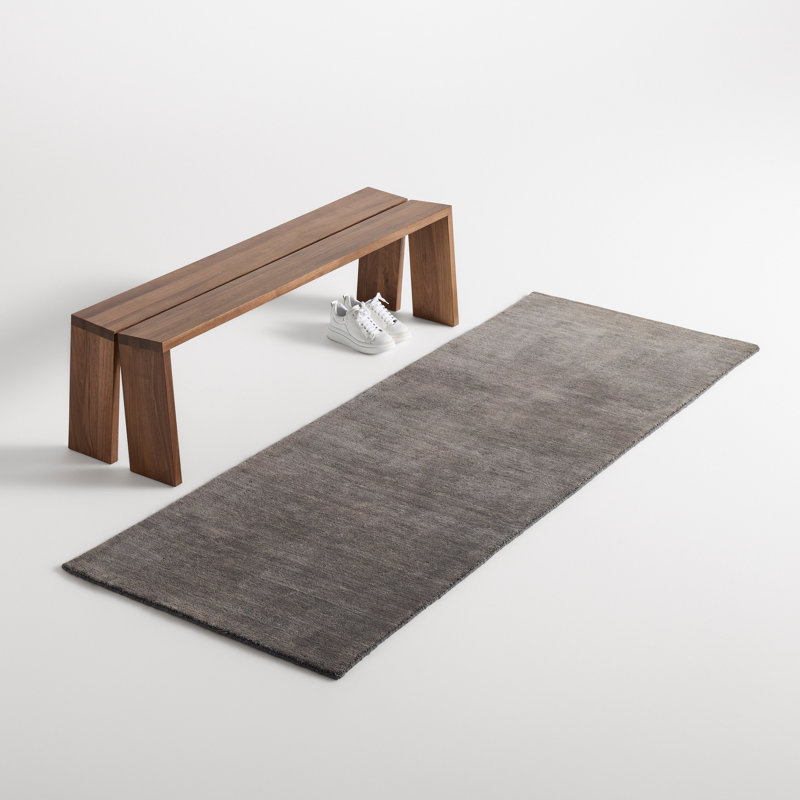 Filtered Out Wool Area Rug in Blue