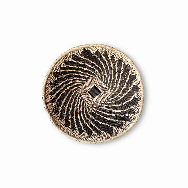 Munyumbe Winnowing Handwoven Wall Basket, 17"-20" Diameter