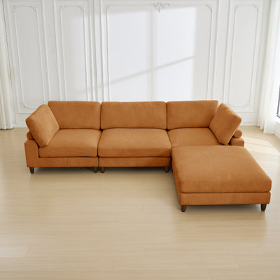 Canapé 4 pièces avec repose-pieds