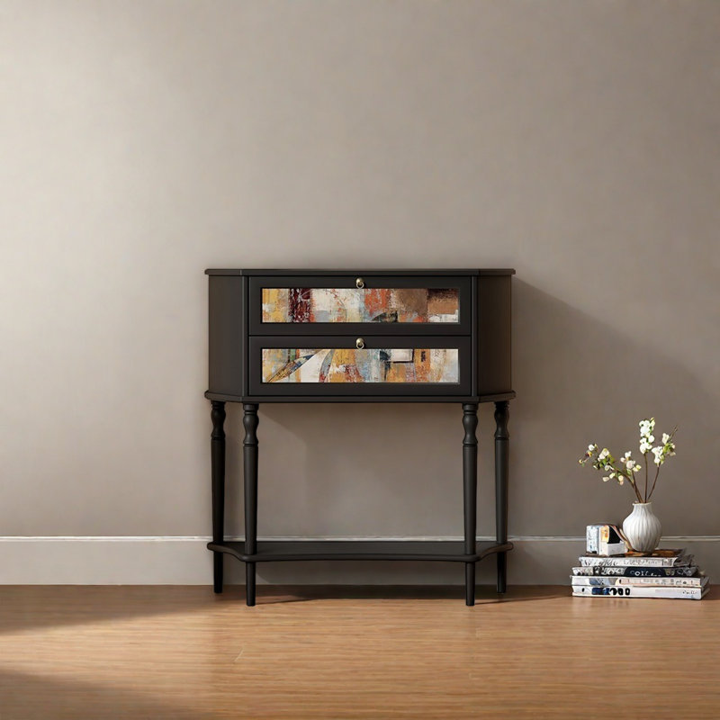 Retro Minimalist Solid Wood Console Table