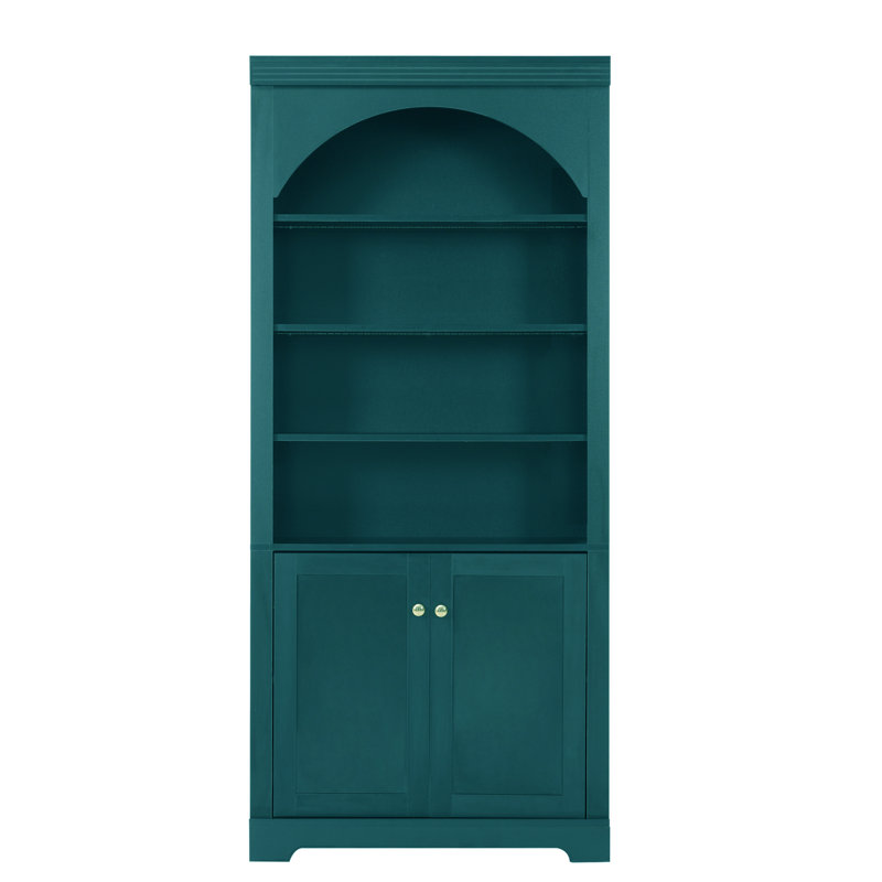 Bibliothèque de 71 po avec tablettes réglables, Bleu