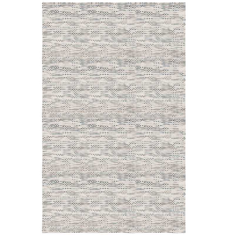 Laureldale Hand Woven Wool/Cotton Abstract Rug in Denim/Beige, Rectangle 3' X 5'