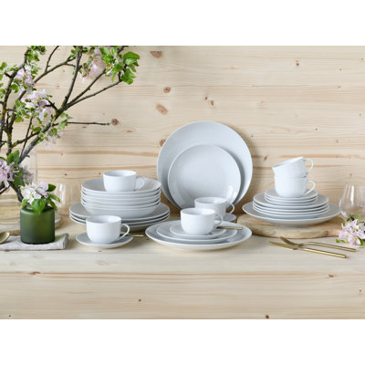 Luna weiss Dinnerware Set 30 Piece - Service for 6