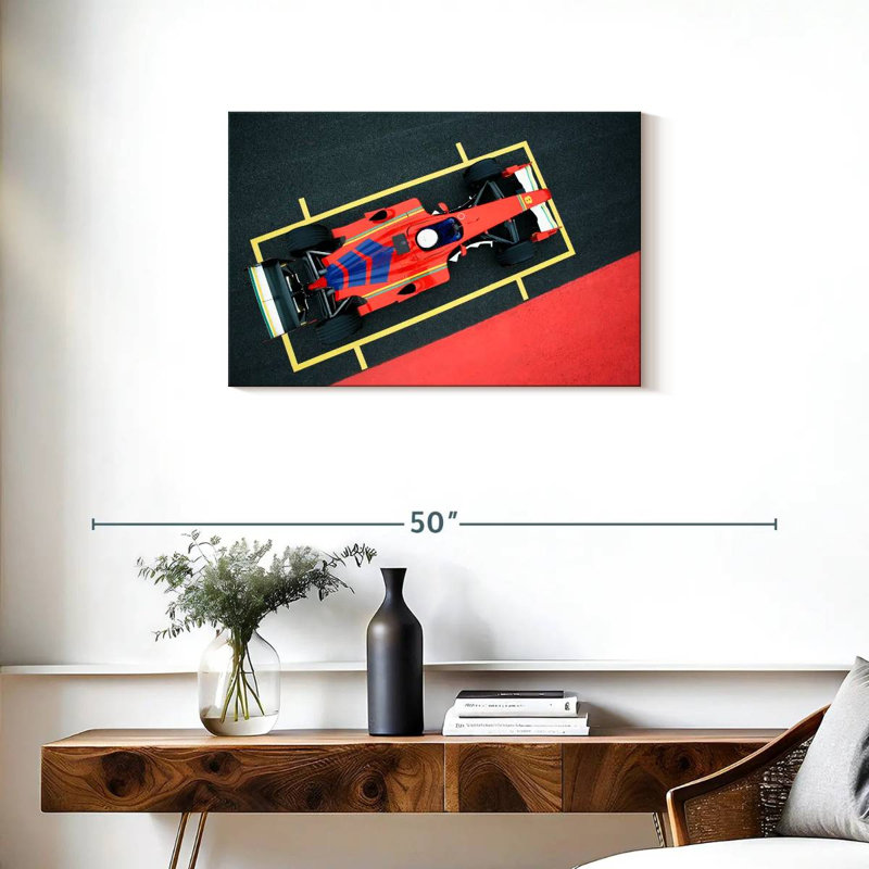 Voiture de formule rouge Mehar, H 20 po x l 30 po