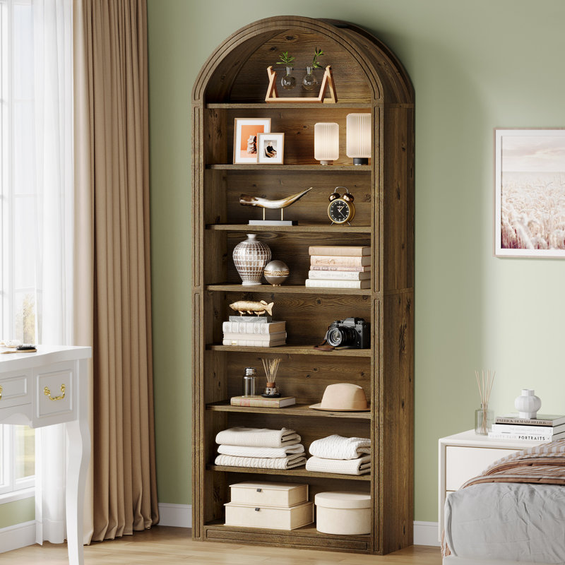 80cm W Bookcase, Brown, 8 Shelves