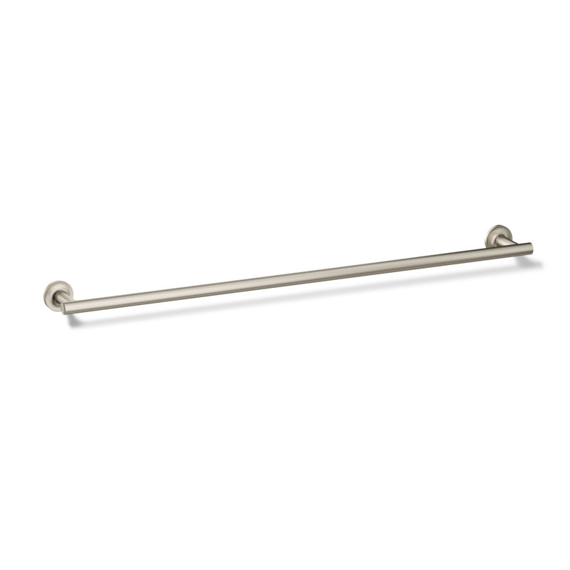 Purist 30" Wall Mounted Towel Bar, Vibrant Brushed Moderne Brass, 1.88" H x 30" L x 3.25" D