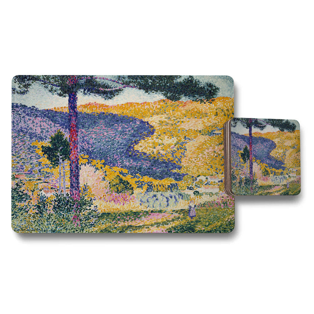 Impressionist Landscape Placemats And Coasters Set Art Print