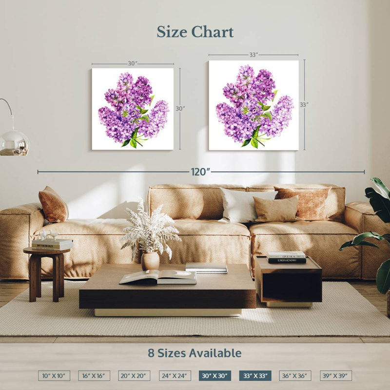 Lilac Cluster, 30" H x 30" W