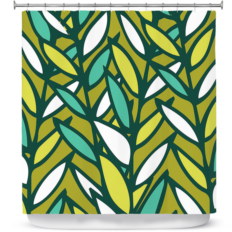 Rideau de douche simple leaves