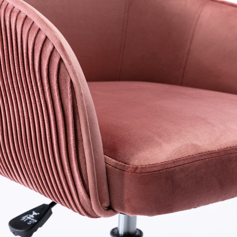 Chaise de bureau Kinzie Epinine, Rose