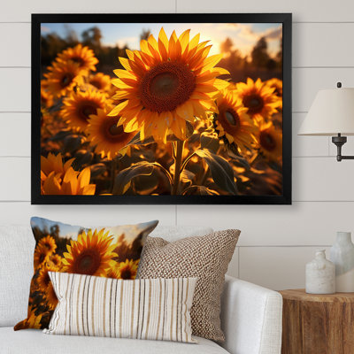" Orange Sunflowers Sunlit Sunflowers II "