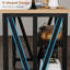 Large Kitchen Island with Storage, Dining Table Set with Power Outlet & LED Lights, 47.2" Coffee Bar Table