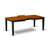 9 Piece Dining Table Set Includes a Rectangle Dinner Table with Butterfly Leaf and 8 Linen Fabric Dining Room Chairs, Black & Cherry-49668295-132922347