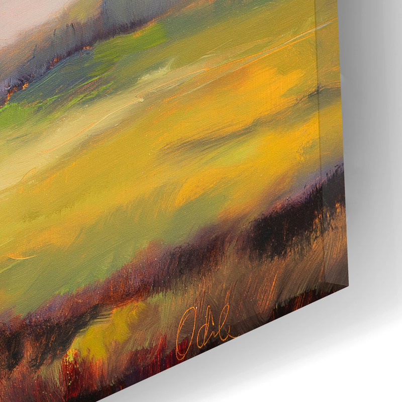 Art mural en verre Winston Porter «Spring Grasses» par Odile, 24 po x 12 po
