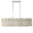 Farrah 8-Light White Linen Linen Chandelier w/ Hammered Crosshatch Bars-190822757