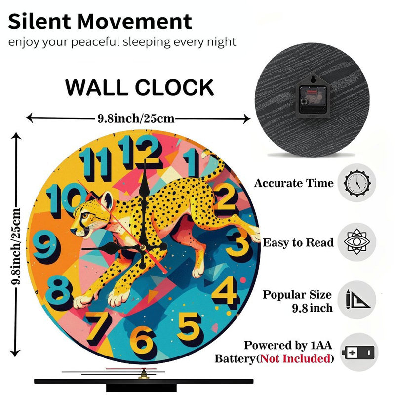 Horloge murale guépard 39 pi
