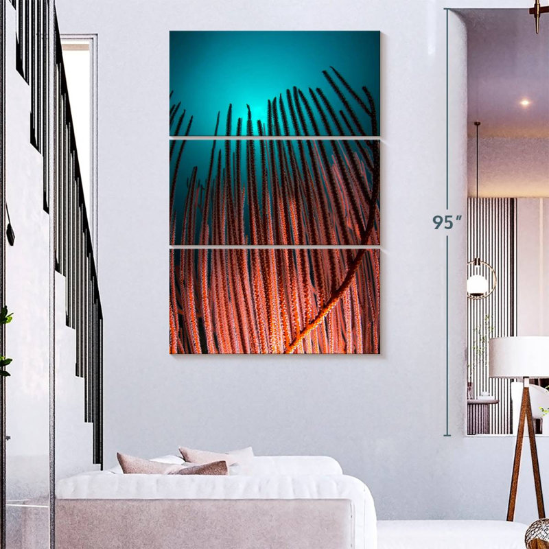 Brampt Coral And Teal, 74" H x 48" W