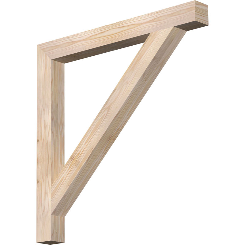 Traditional Block Bracket, Douglas Fir (Smooth), 36" H x 4" W x 36" D