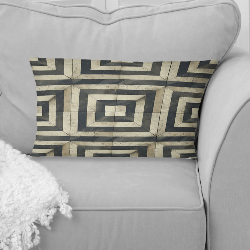 Coussin lombaire noir Mid-Century Dream I - Mid-Century