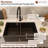 33'' L Double Bowl Fireclay Kitchen Sink-86330972